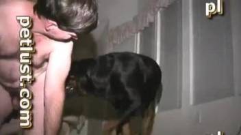 Late night dog fucking home sex with a naked guy