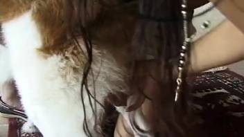 Two guys seeing their buddy screw a freaky mutt