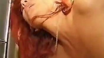 Redheaded lady with a hot hole gest fucked on all fours
