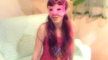 Perfect Zoo XXX tube video featuring a masked slut and a dog